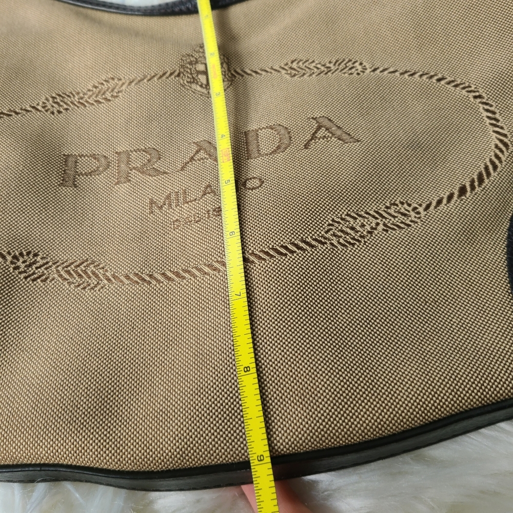 PRADA Luxurious Jacquard Logo Hobo Bag - Picture 15 of 16
